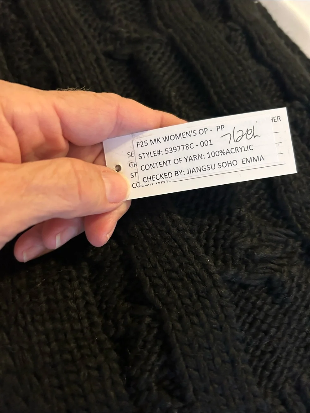 MICHAEL Michael Kors Black Cable Knit Scarf